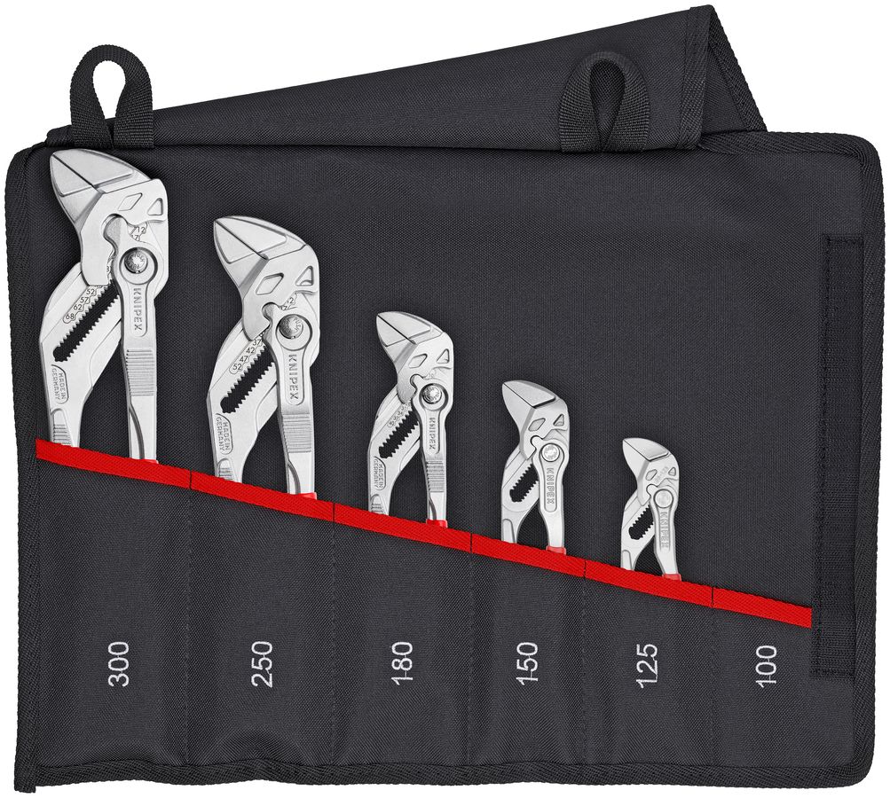 5 Pc Pliers Wrench Set in Tool Roll | KNIPEX Tools