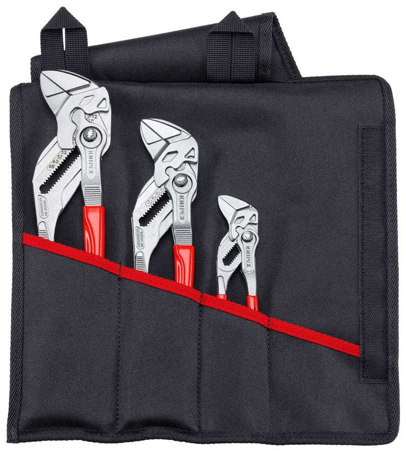 3 Pc Pliers Wrench Set in Tool Roll KNIPEX Tools