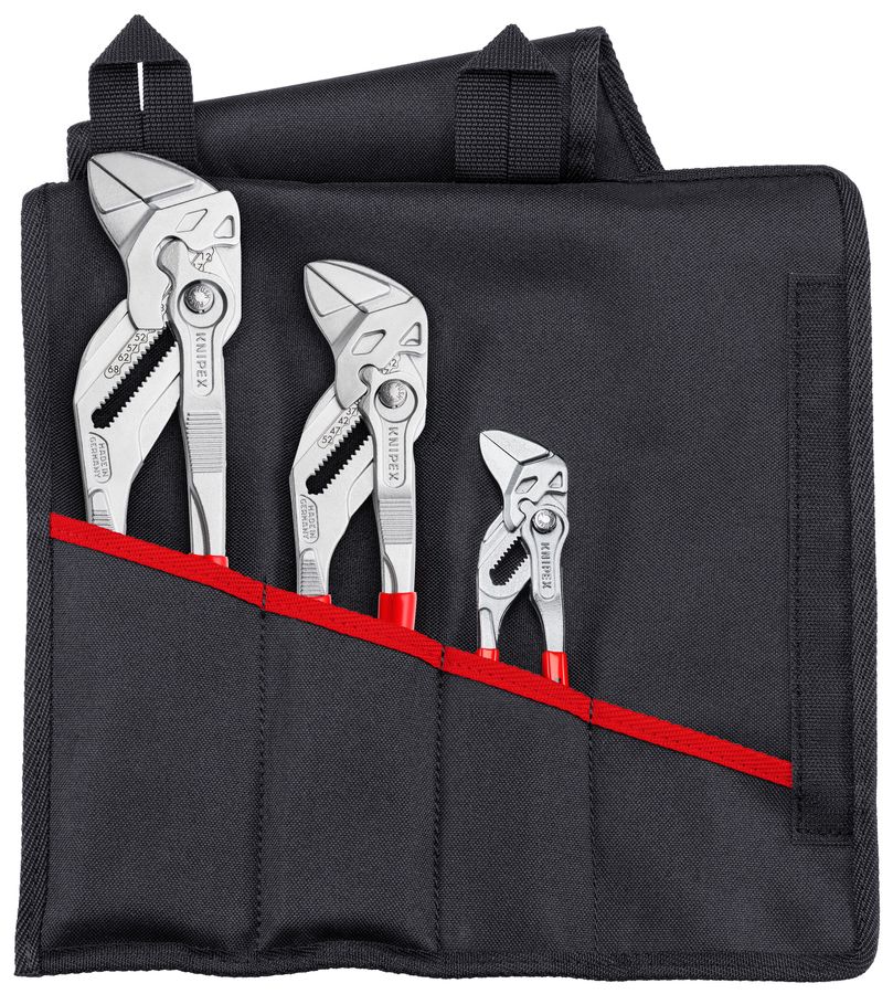 3 Pc Pliers Wrench Set in Tool Roll (6