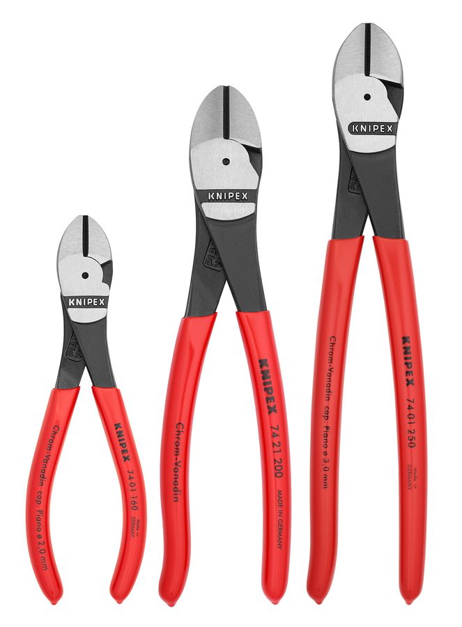 3 Pc High Leverage Diagonal Cutter Set | KNIPEX Tools