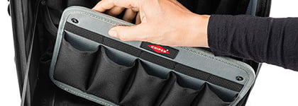 Werkzeugtafel mit: 10x Werkzeugtaschen | 10x Halteschlaufen