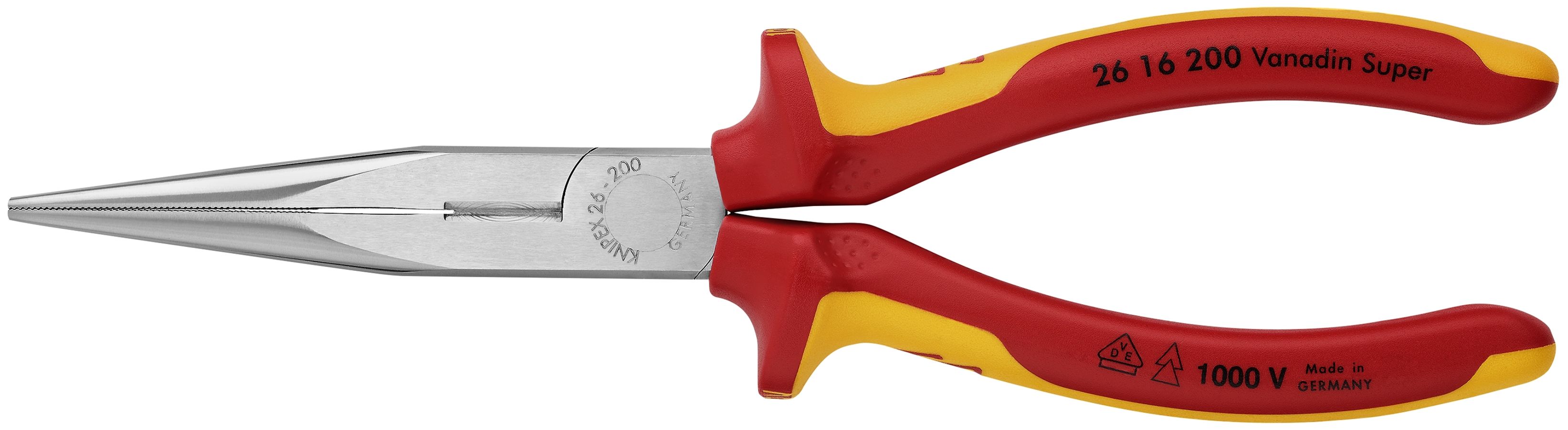 Long Nose Pliers with Cutter-1000V Insulated | KNIPEX Tools