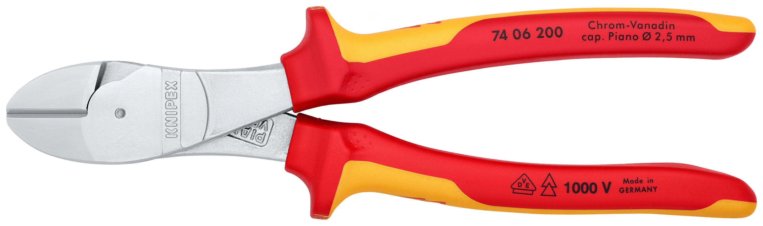 High Leverage Diagonal Cutters-1000V Insulated | KNIPEX Tools