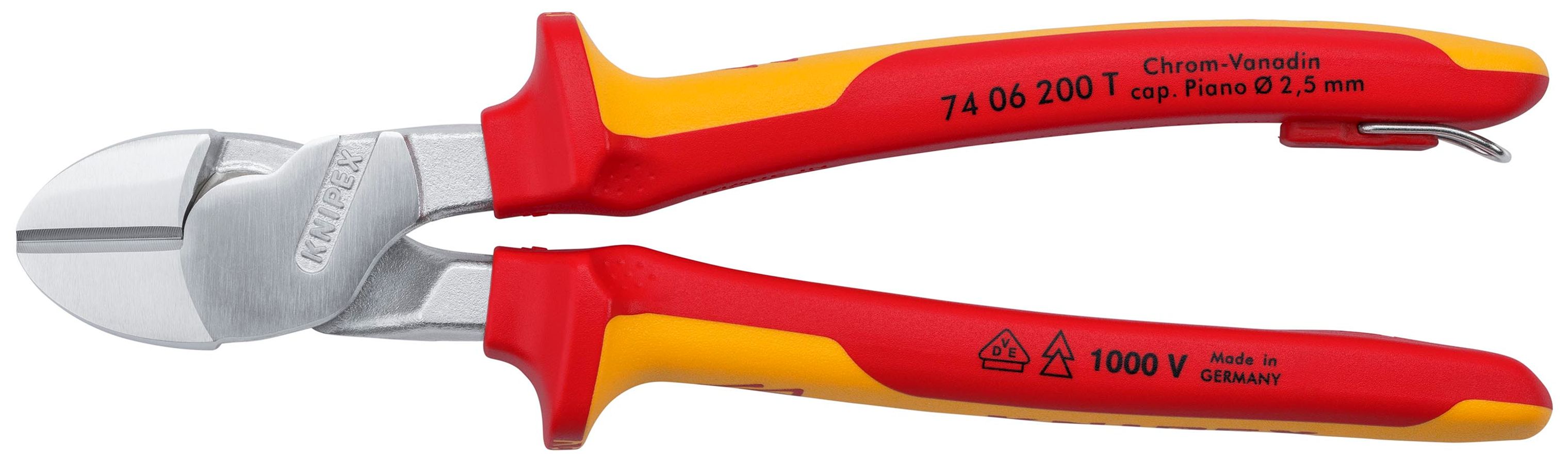 High Leverage Diagonal Cutters-1000V Insulated-Tethered Attachment