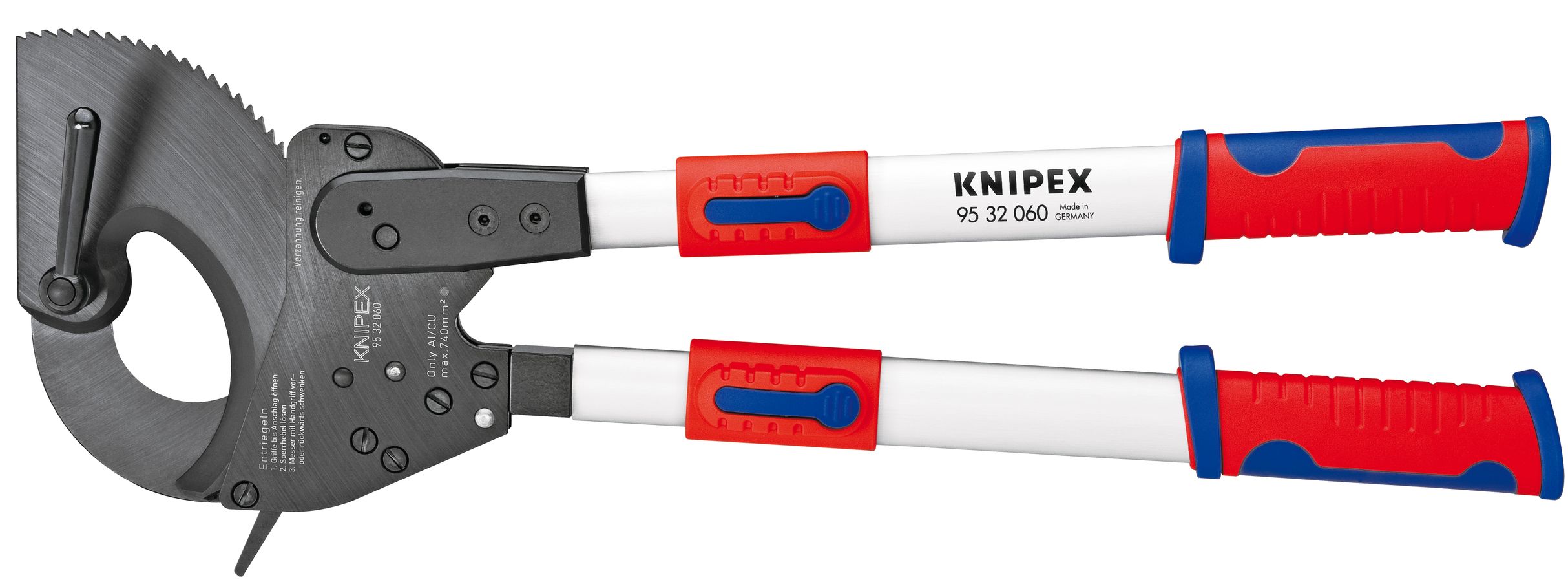Ratcheting Cable Cutters-Telescopic Handles | KNIPEX Tools