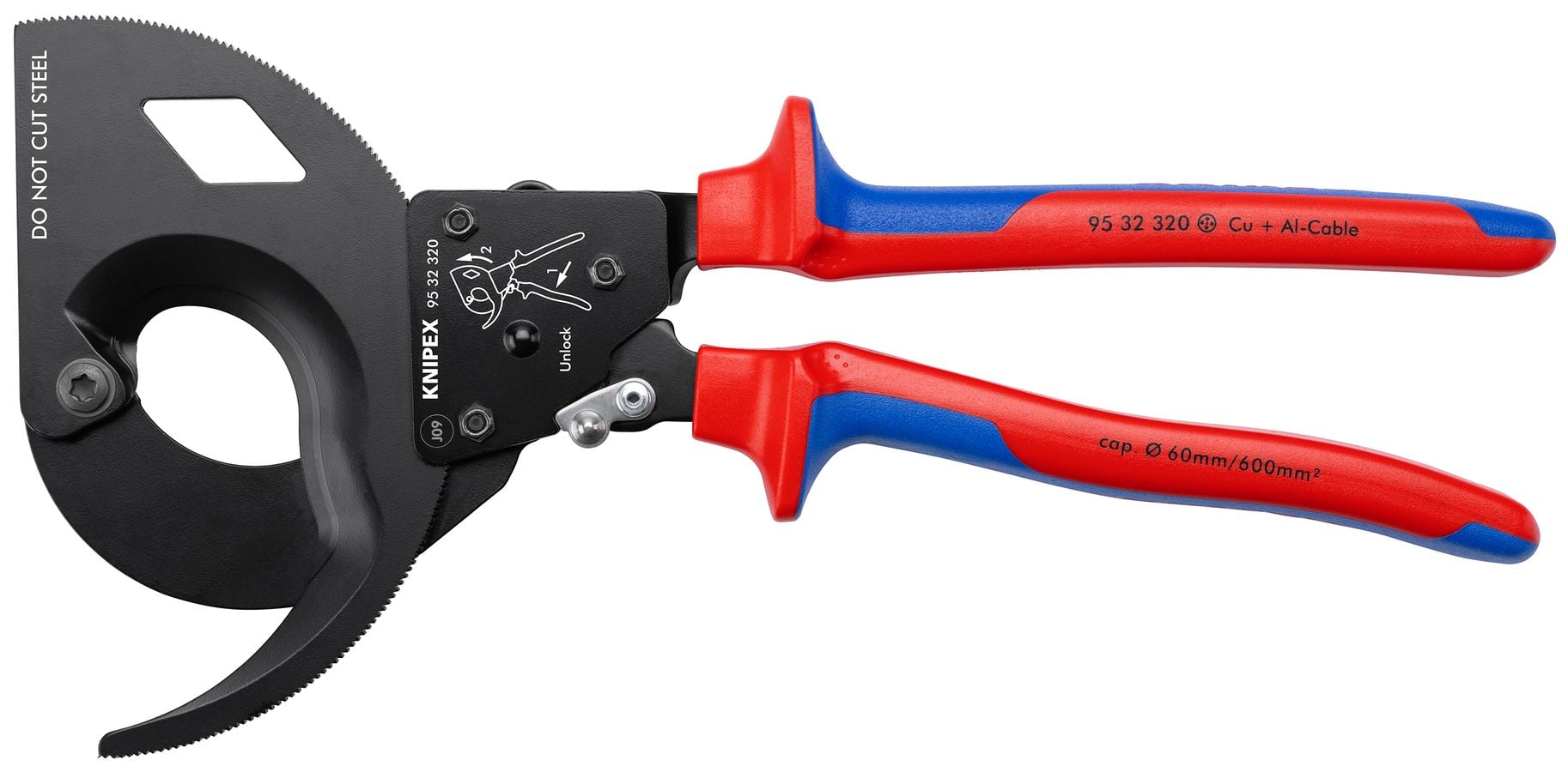 3 Stage Drive Ratcheting Cable Cutter | KNIPEX Tools