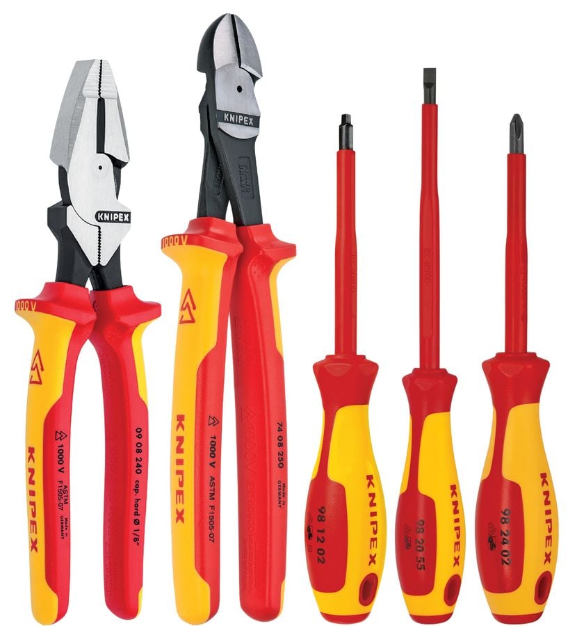 5 Pc Pliers/Screwdriver Tool Set-1000V Insulated | KNIPEX Tools