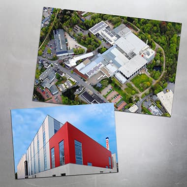 Luftbild der Firma KNIPEX; Neubau einer Produktionshalle