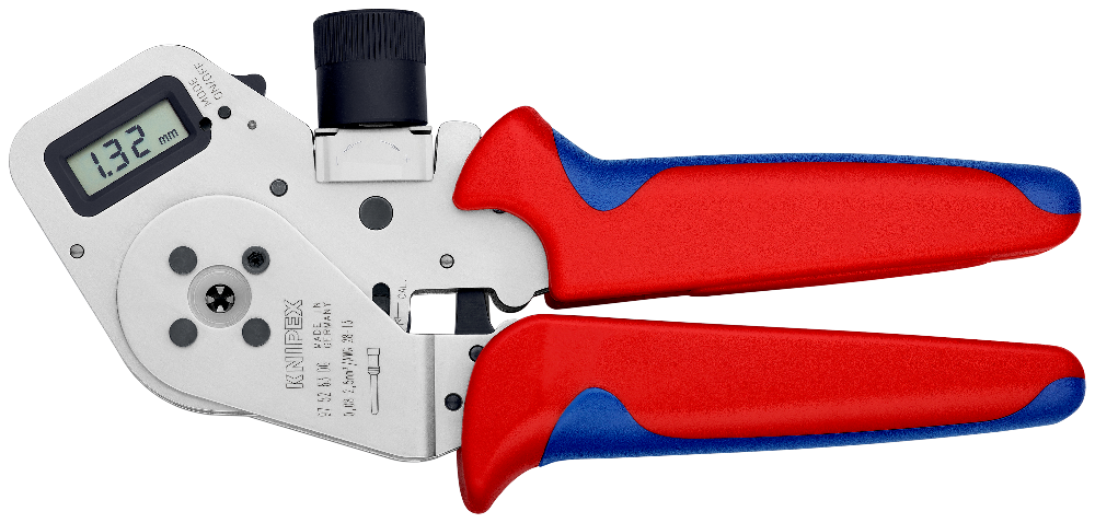 Four-Mandrel Crimping Pliers for turned contacts | KNIPEX