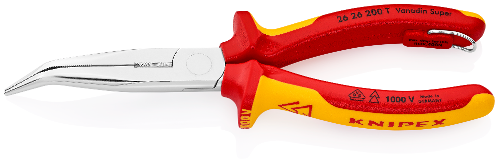 SAURUS ザウルス　KNIPEX クニペックス　26-200 プライヤー カッター付き平丸型プライヤー （くちばし型プライヤー） | KNIPEX