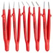 5 Pc Stainless Steel Tweezer Set in a Tool Roll-1000V Insulated | 92 00 04