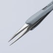 Premium Stainless Steel Precision Tweezers-Pointed Tips-ESD Rubber Handles | 92 21 10 ESD