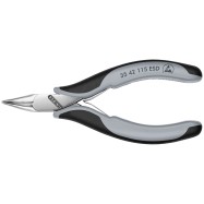 Electronics 45° Angled Pliers-Half Round Tips, ESD Handles | 35 42 115 ESD