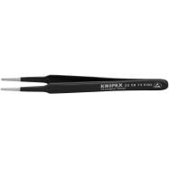 Stainless Steel Gripping Tweezers-Blunt Tips-ESD | 92 58 74 ESD