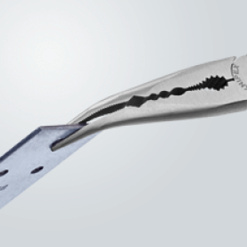 Long Reach Needle Nose Pliers With transverse profiles
