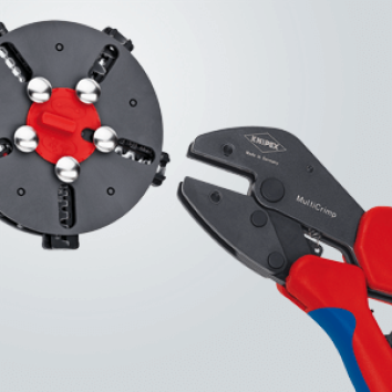 KNIPEX MultiCrimp® Lever Action Crimping Pliers with changer 