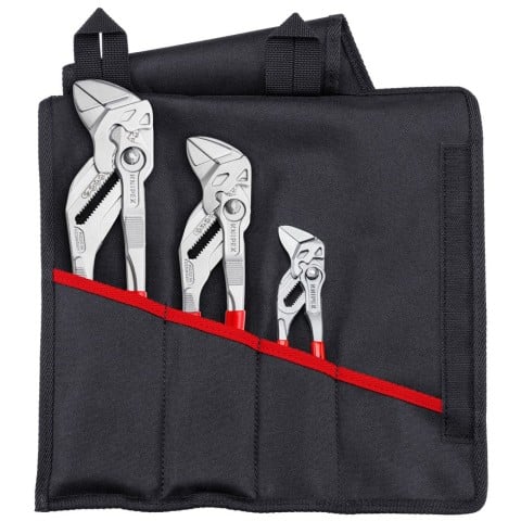 3 Pc Pliers Wrench Set in Tool Roll (6