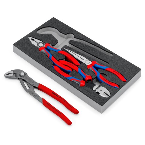 4 Pc Basic Pliers Set in Foam Tray | KNIPEX Tools