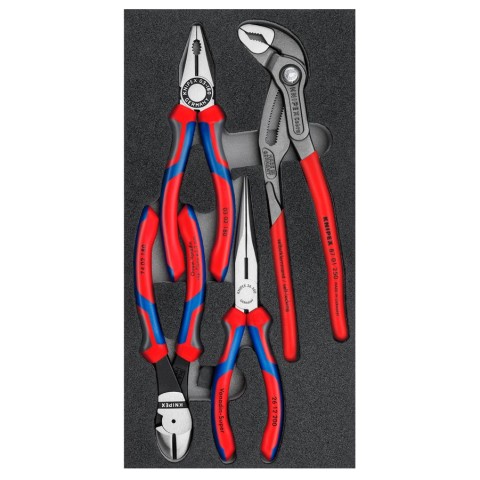 4 Pc Basic Pliers Set in Foam Tray | KNIPEX Tools