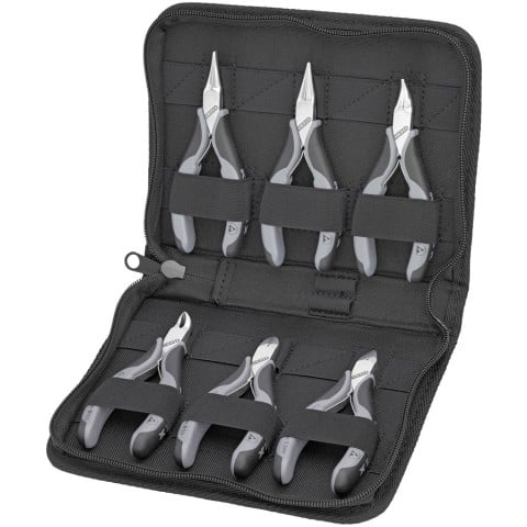 6 Pc Electronics ESD Pliers Set in Zipper Pouch | 00 20 17