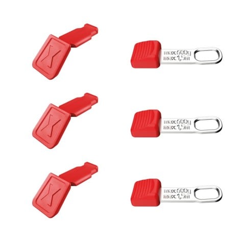6 Pc KNIPEXTEND ColorCoded and TetheredTool Clips, Red | 00 63 06TCR SBA