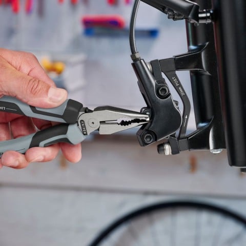 Knipex 08 22 185 S01 2026 Limited Edition needle-nose combination pliers working in a confined installation space