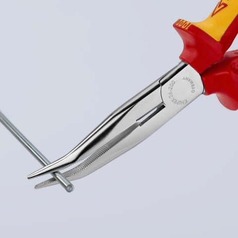 Long Nose 40° Angled Pliers with Cutter-1000V Insulated | 26 26 200