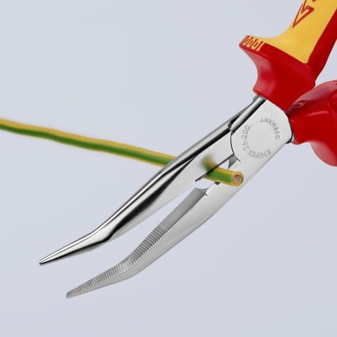 Long Nose 40° Angled Pliers with Cutter-1000V Insulated | 26 26 200