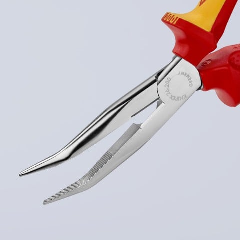 Long Nose 40° Angled Pliers with Cutter-1000V Insulated | 26 26 200