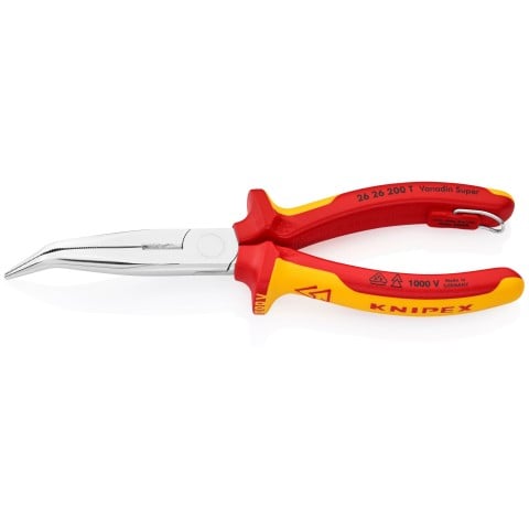 Long Nose 40° Angled Pliers with Cutter-1000V Insulated-Tethered Attachment | 26 26 200 T