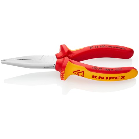 Long Nose Pliers-Flat Tips-1000V Insulated | KNIPEX Tools