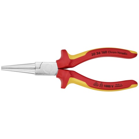 Long Nose Pliers-Round Tips-1000V Insulated | KNIPEX Tools