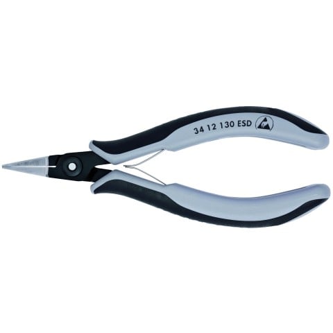 Electronics Pliers-Flat Tips, ESD Handles | 34 12 130 ESD