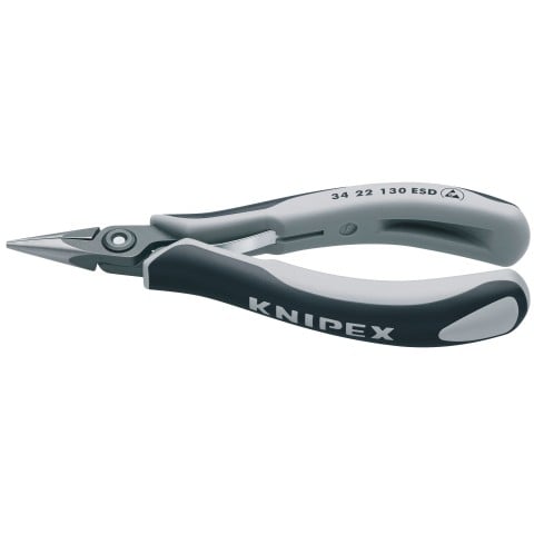 Electronics Pliers-Half Round Tips, ESD Handles | 34 22 130 ESD