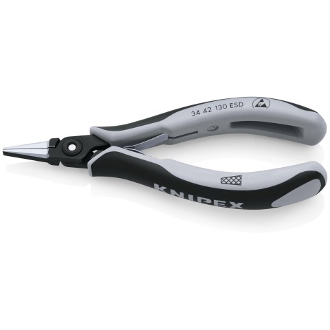 Electronics Pliers-Flat Wide Tips, ESD Handles | 34 42 130 ESD