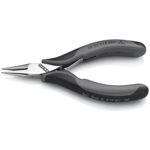 Electronics Pliers-Half Round Tips, ESD Handles | 35 22 115 ESD