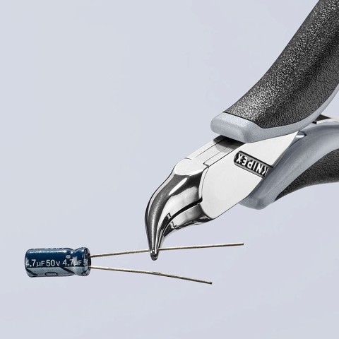 Electronics 45° Angled Pliers-Half Round Tips, ESD Handles | 35 42 115 ESD