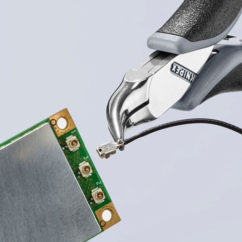 Electronics 45° Angled Pliers-Half Round Tips, ESD Handles | 35 42 115 ESD