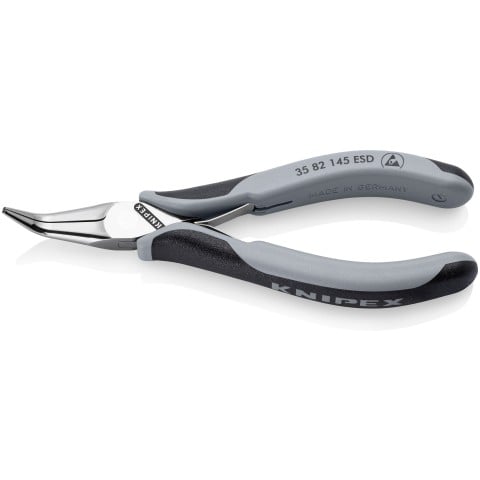 Electronics 45° Angled Pliers-Half Round Tips, ESD Handles | 35 82 145 ESD