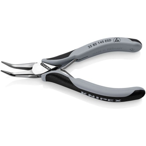 Electronics 45° Angled Pliers-Half Round Tips, ESD Handles | 35 82 145 ESD