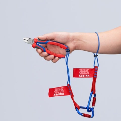 6 Pc KNIPEXTEND ColorCoded and TetheredTool Clips, Red | 00 63 06TCR SBA