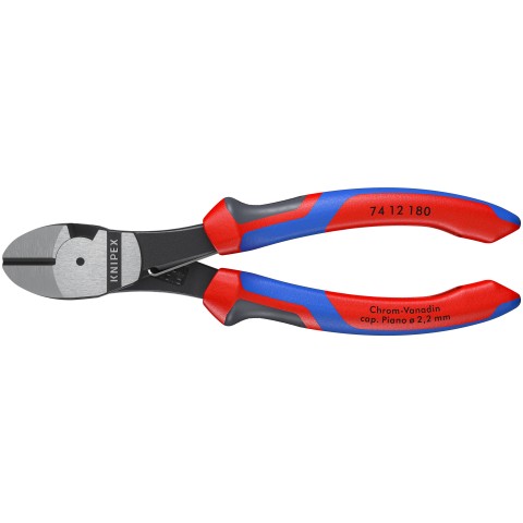 High Leverage 12° Angled Diagonal Cutters-Tethered