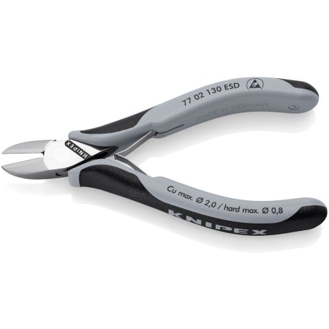 Electronics Diagonal Cutters, ESD Handles | 77 02 130 ESD