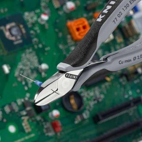 Electronics Diagonal Cutters, ESD Handles | 77 02 130 ESD