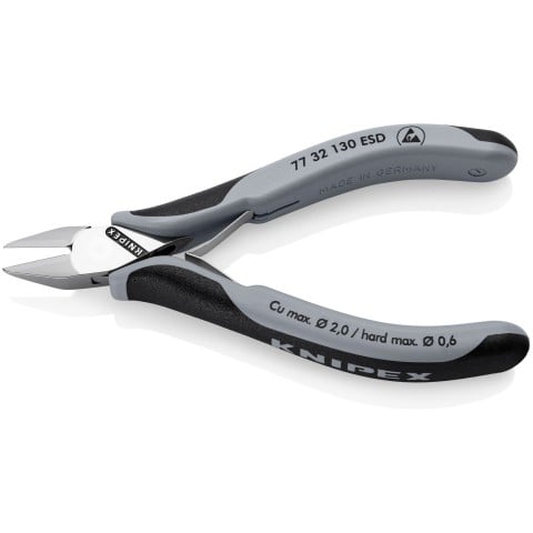 Electronics Diagonal Cutters, ESD Handles | 77 32 130 ESD