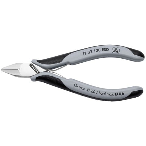 Electronics Diagonal Cutters, ESD Handles | 77 32 130 ESD