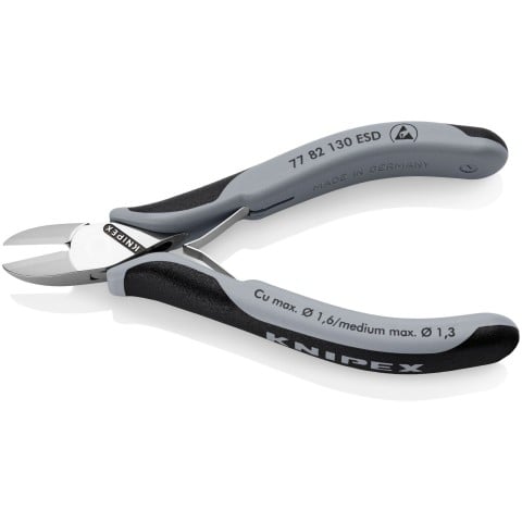 Electronics Diagonal Cutters, ESD Handles | 77 82 130 ESD
