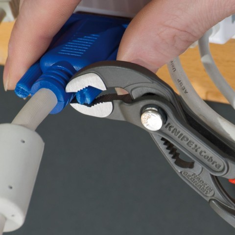 KNIPEX Cobra…Matic Water Pump Pliers – Push-Button Adjustable With Automatic Sizing For Quick Repetitive Use
