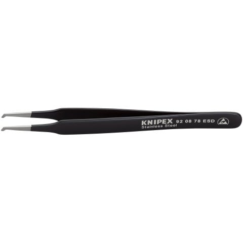 Stainless Steel Positioning Tweezers--90° Angled-ESD-SMD | 92 08 78 ESD
