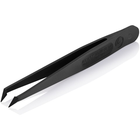 Plastic Gripping Tweezers-Pointed Tips--90° Angled-ESD | 92 09 03 ESD